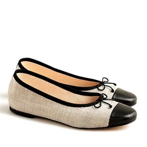 NIB JCrew Canvas Zoe Ballet with Toe Cap